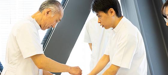学内附属治療院での専門性の高い豊富な実習