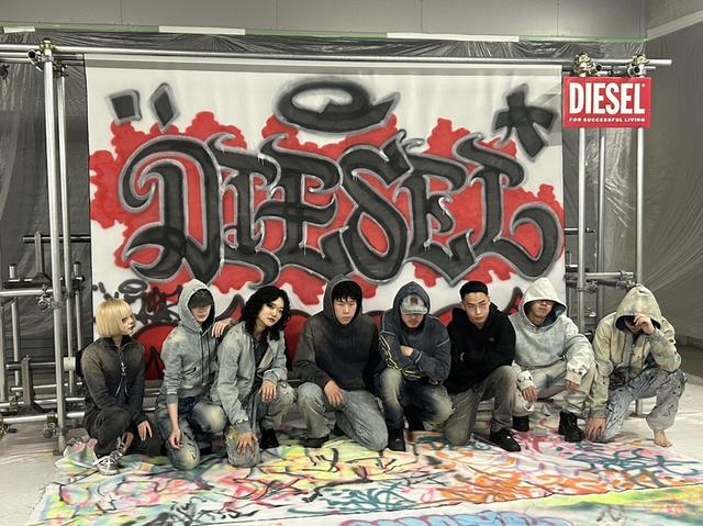 DIESEL ×モード学園 2025秋冬ミラノランウェイショーGlobal Street Art Collectiveに学生が参加