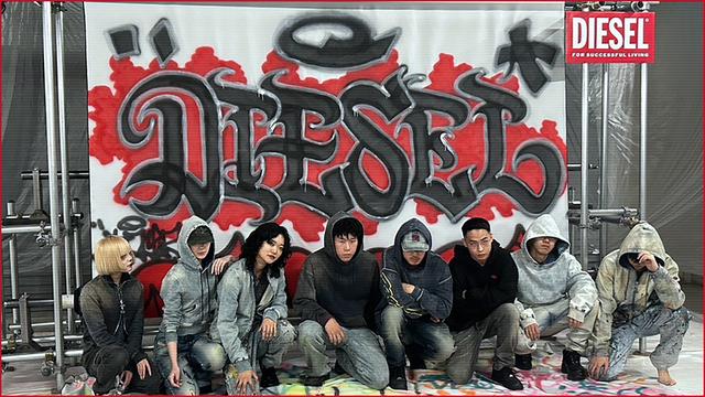 DIESEL ×モード学園 2025秋冬ミラノランウェイショーGlobal Street Art Collectiveに学生が参加